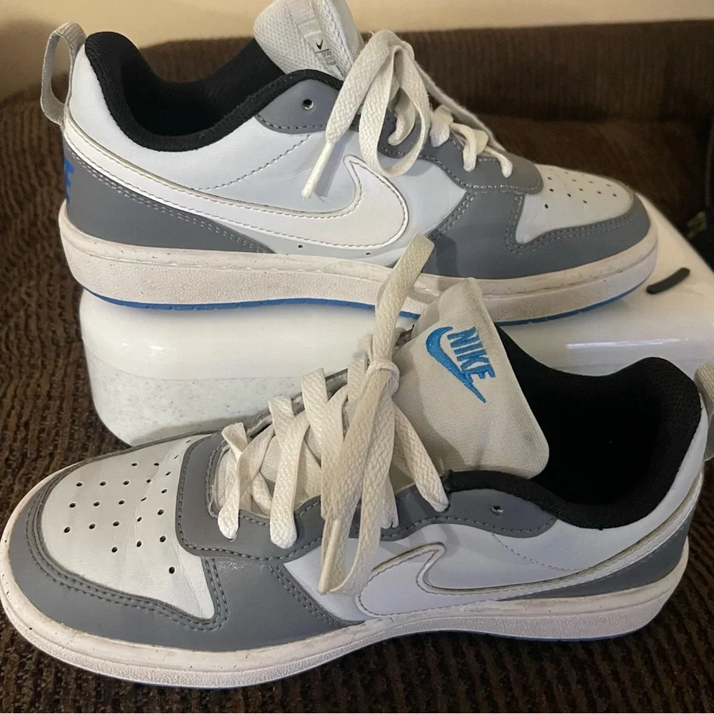 Nike Kids' White and Gray Sneakers